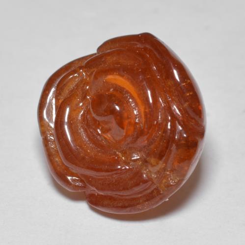 Granada espessartita laranja natural 16,52ct, corte flor, translúcido