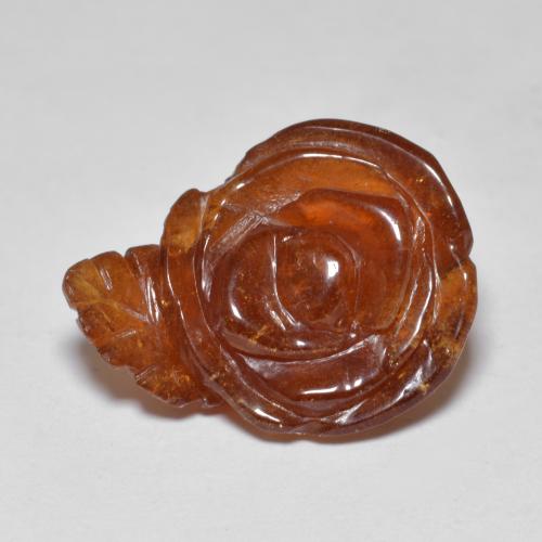 Granada espessartita laranja avermelhado Natural 13.11ct, Flor cortada, Translúcido