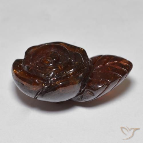 Granada espessartita Laranja escuro Natural 22.04ct, Flor cortada, Translúcido