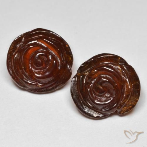 27.81ctw Natural Laranja Profundo Granada espessartita, Flor cortada, Translúcido