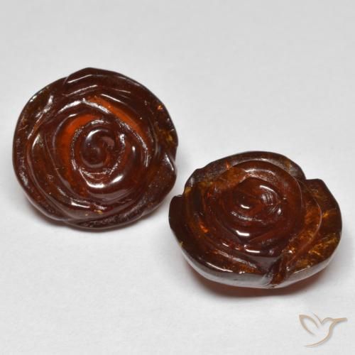 Pedras preciosas de Granada espessartita Laranja Profundo natural de 27.81 ct, Flor cortada, Translúcido