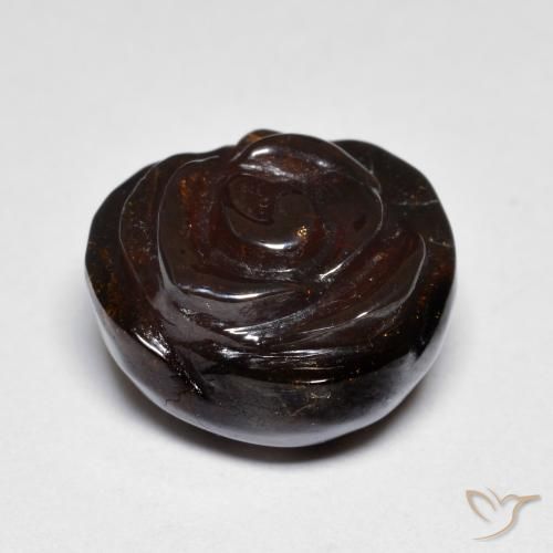 Granada espessartita Pecan Brown Natural 14.42ct, Flor cortada, Translúcido