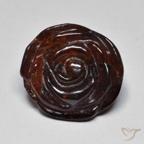 19.72ct Natural Marrom Quente Granada espessartita, Flor cortada, Translúcido