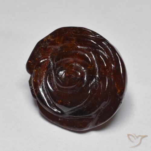 Granada espessartita Marrom Quente Natural 19.72ct, Flor cortada, Translúcido