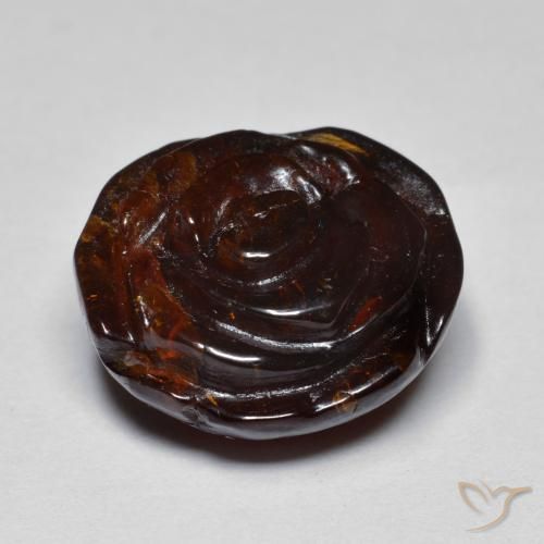 Granada espessartita Marrom Quente Natural 19.72ct, Flor cortada, Translúcido