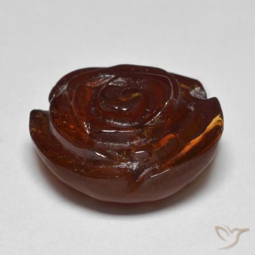 Granada espessartita Castanho médio-escuro Natural 17.78ct, Flor cortada, Translúcido