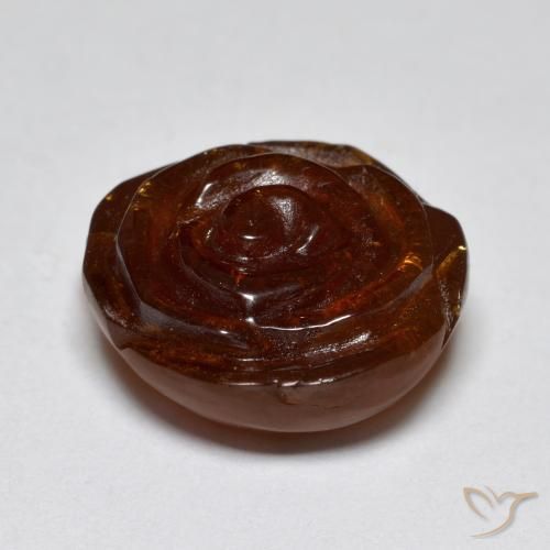 Granada espessartita Marrom avermelhado Natural 15.68ct, Flor cortada, Translúcido