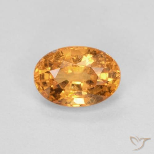 0.69ct Natural Laranja Médio Granada espessartita, oval, VS-SI