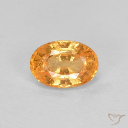 0.59ct Natural Laranja Intenso Granada espessartita, oval, VS-SI