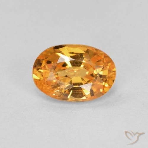 0.60ct Natural damasco laranja Granada espessartita, oval, VS-SI