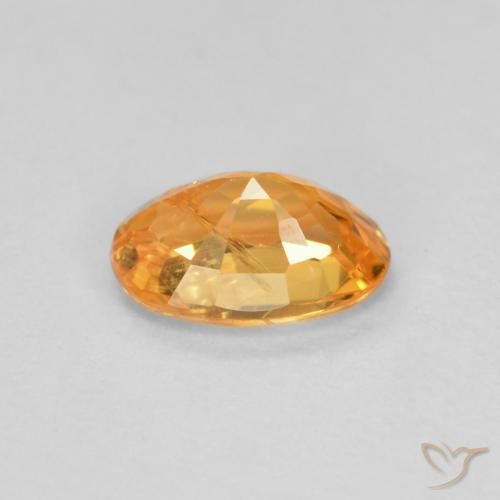 Granada espessartita damasco laranja Natural 0.60ct, oval, VS-SI