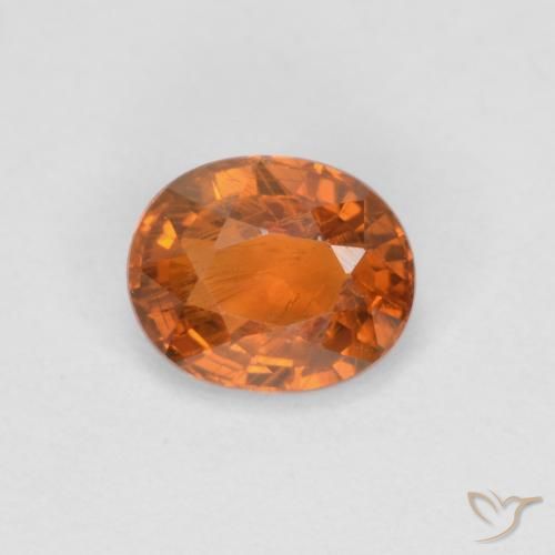 0.54ct Natural Laranja médio-escuro Granada espessartita, oval, VS