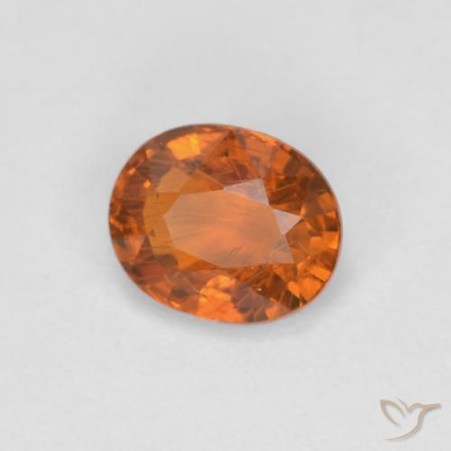 Granada espessartita Laranja médio-escuro Natural 0.54ct, oval, VS