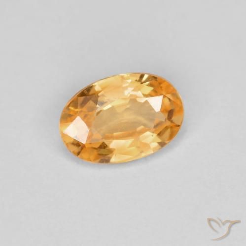Granada espessartita Laranja brilhante Natural 0.44ct, oval, VVS-VS