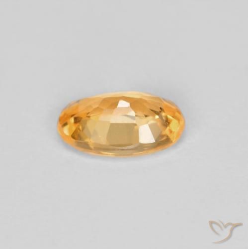 Granada espessartita Laranja brilhante Natural 0.44ct, oval, VVS-VS