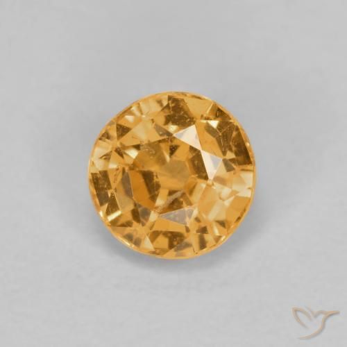 Granada espessartita Laranja Médio Natural 0.52ct, Redondo, VS