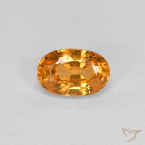 0.44ct Natural damasco laranja Granada espessartita, oval, VS
