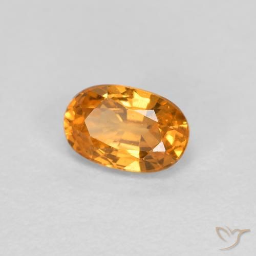 Granada espessartita damasco laranja Natural 0.44ct, oval, VS