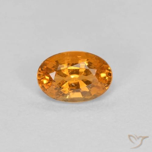 0.40ct Natural damasco laranja Granada espessartita, oval, VS