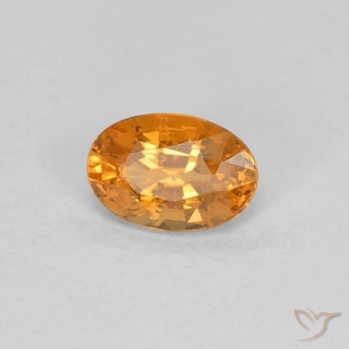 Granada espessartita damasco laranja Natural 0.40ct, oval, VS