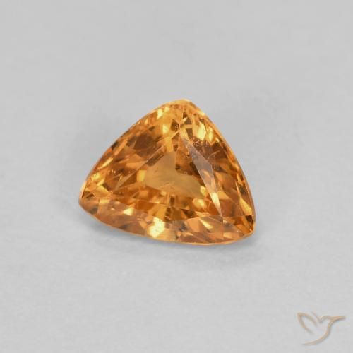Granada espessartita Laranja Profundo Natural 0.44ct, Trilhão, VS-SI