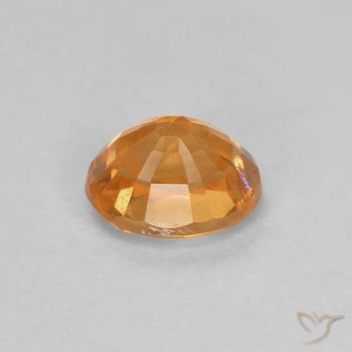 Granada espessartita damasco laranja Natural 0.60ct, oval, VS-SI