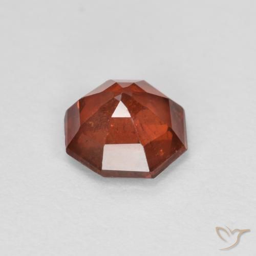 Granada espessartita Laranja escuro Natural 1.21ct, Corte Octógono / Esmeralda, SI