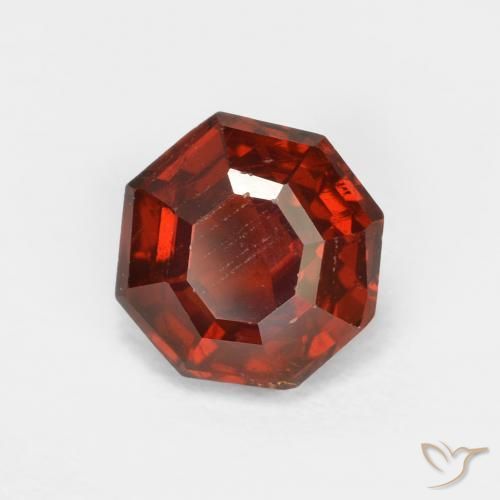 1.51ct Natural Sangria Tinto Granada espessartita, Corte Esmeralda, VS-SI
