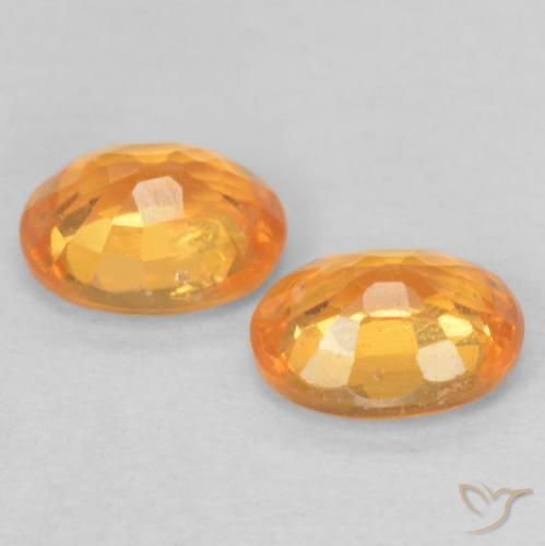 Pedras preciosas de Granada espessartita Laranja-Ouro natural de 0.94 ct, oval, VS