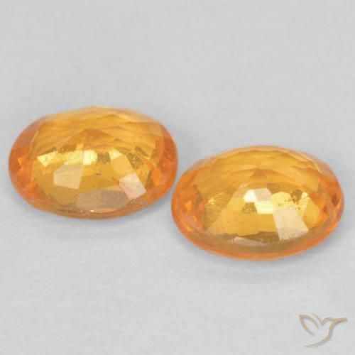 Pedras preciosas de Granada espessartita damasco laranja natural de 0.97 ct, oval, VS