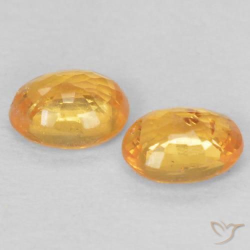 Pedras preciosas de Granada espessartita Laranja Intenso natural de 0.47 ct, oval, VS