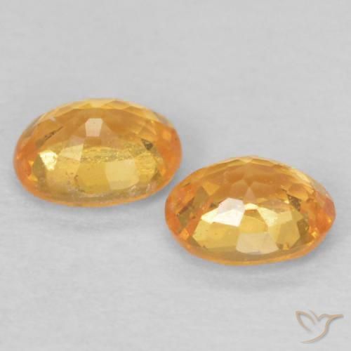 Pedras preciosas de Granada espessartita Laranja Médio natural de 0.46 ct, oval, VS