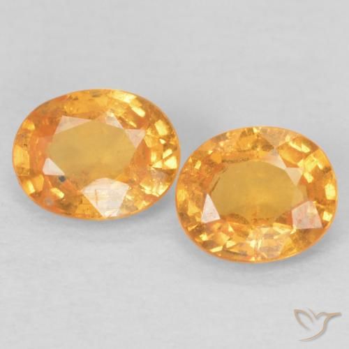 0.78ctw Natural Laranja brilhante Granada espessartita, oval, VS