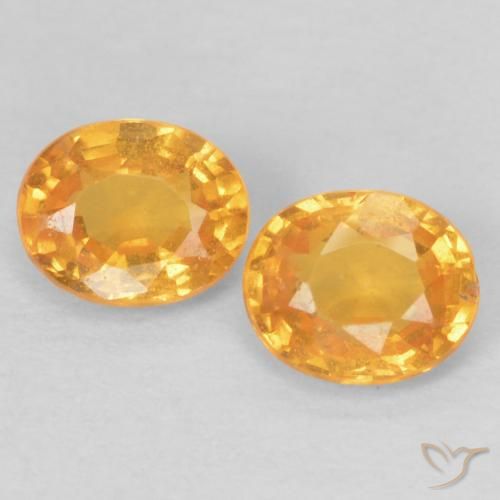 0.84ctw Natural Laranja Médio Granada espessartita, oval, VS