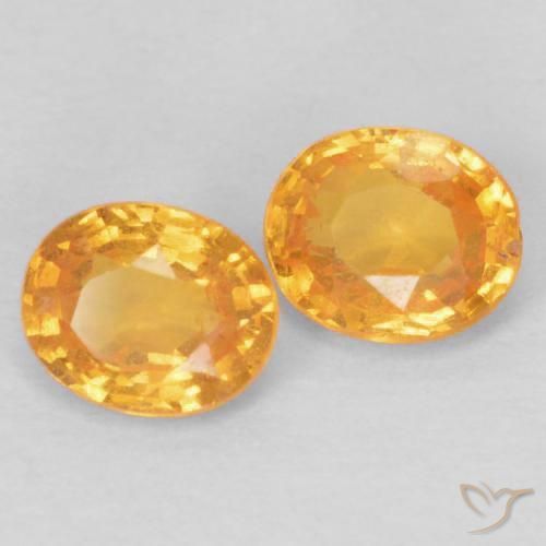 Pedras preciosas de Granada espessartita Laranja Médio natural de 0.84 ct, oval, VS