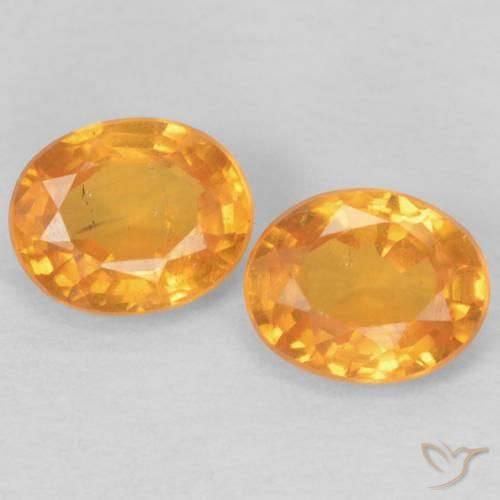 0.93ctw Natural Laranja Médio Granada espessartita, oval, VS
