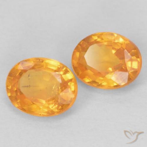 Pedras preciosas de Granada espessartita Laranja Médio natural de 0.93 ct, oval, VS