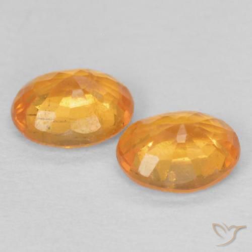 Pedras preciosas de Granada espessartita Laranja Médio natural de 0.93 ct, oval, VS