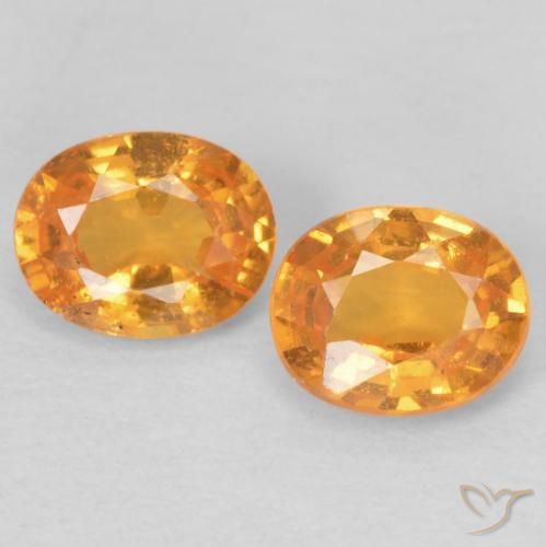 0.91ctw Natural Laranja brilhante Granada espessartita, oval, VS