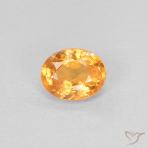 0.58ct Natural Laranja-Ouro Granada espessartita, oval, VS