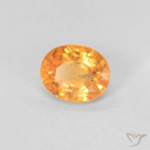 Granada espessartita damasco laranja Natural 0.78ct, oval, VS-SI