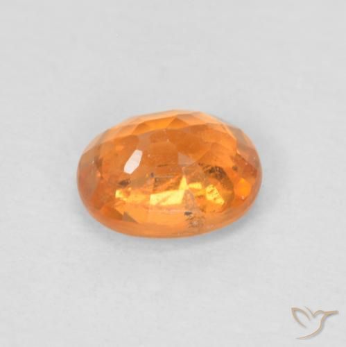Granada espessartita Laranja brilhante Natural 0.58ct, oval, VS
