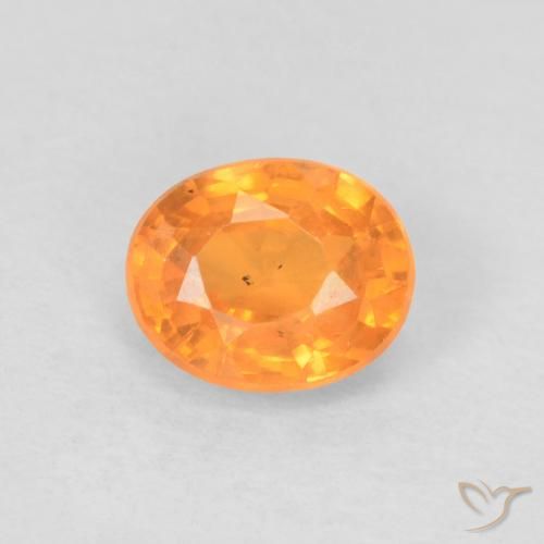 0.57ct Natural Laranja brilhante Granada espessartita, oval, VVS-VS