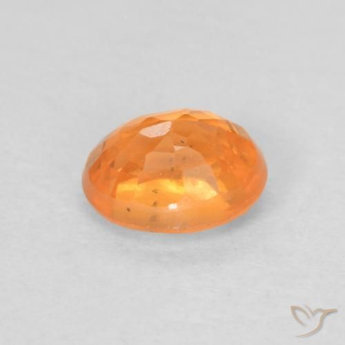Granada espessartita Laranja brilhante Natural 0.57ct, oval, VVS-VS