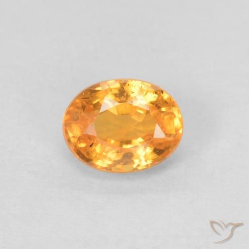 0.45ct Natural damasco laranja Granada espessartita, oval, VS