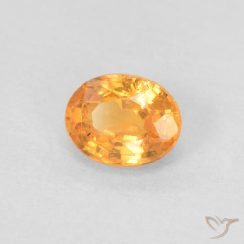 Granada espessartita damasco laranja Natural 0.45ct, oval, VS