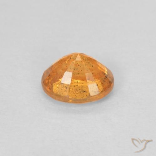 Granada espessartita Laranja brilhante Natural 0.57ct, oval, VS-SI