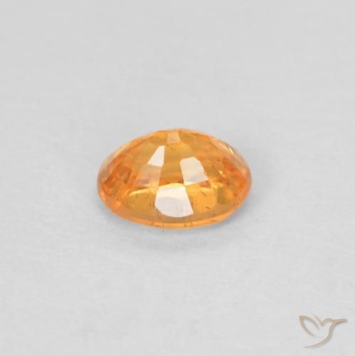 Granada espessartita Laranja brilhante Natural 0.43ct, oval, VS