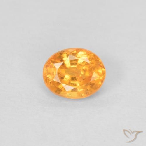 0.41ct Natural Laranja Médio Granada espessartita, oval, VS-SI
