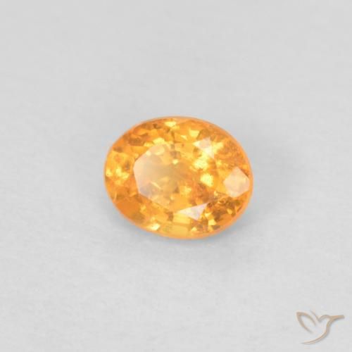 Granada espessartita Laranja Médio Natural 0.41ct, oval, VS-SI